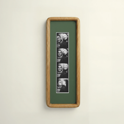 Orvienne Bevelled Walnut Photobooth Frame - Red mount