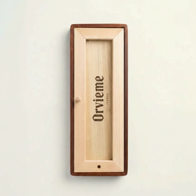 Orvienne Bevelled Walnut Photobooth Frame - Red mount