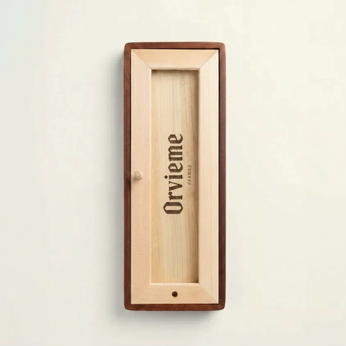 Orvienne Bevelled Walnut Photobooth Frame - Red mount